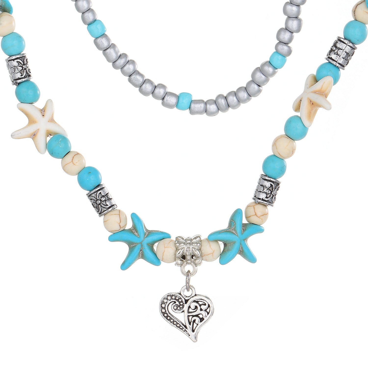 Wholesale Holiday style beaded necklace clavicle chain